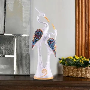 BlossomCreation Good Luck White Swan Home Decor Showpiece, Idols, Figurine for Home Office Decor| Gift Item