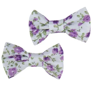 Boutique Liberty Mini Clip Hair Bow Set of 2 - Purple