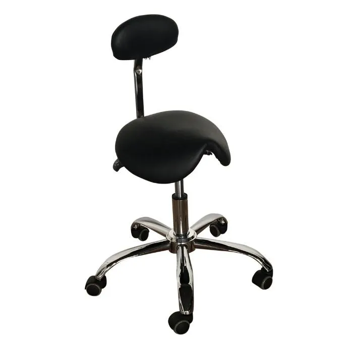 Ergonomic Saddle Stool With Lumbar Support for Better Back