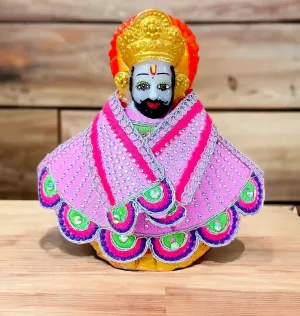 Khatu Shyam Ji Dress | Shyam Baba Poshak | Khatu Shyam Ji Vastra (A1 - Pink )