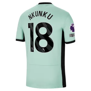 Nike Chelsea Christopher Nkunku Third Jersey w/ EPL   No Room For Racism Patches 23/24 (Mint Foam/Black)