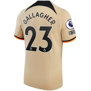 Nike Chelsea Connor Gallagher  Third Jersey w/ EPL   No Room For Racism   Club World Cup Patches 22/23 (Sesame/Black)