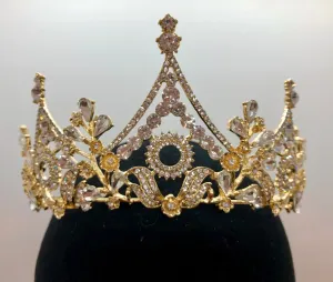 Tiara - Exotic Gold Crystal Rhinestone